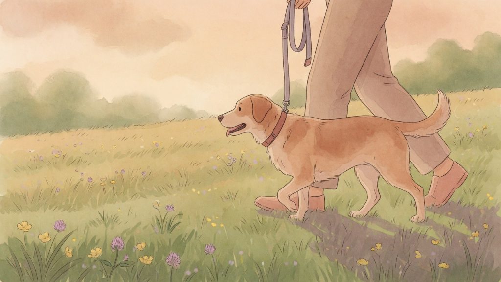 Hund an der Leine: Hund an lockerer Leine, gewaltfreies Training