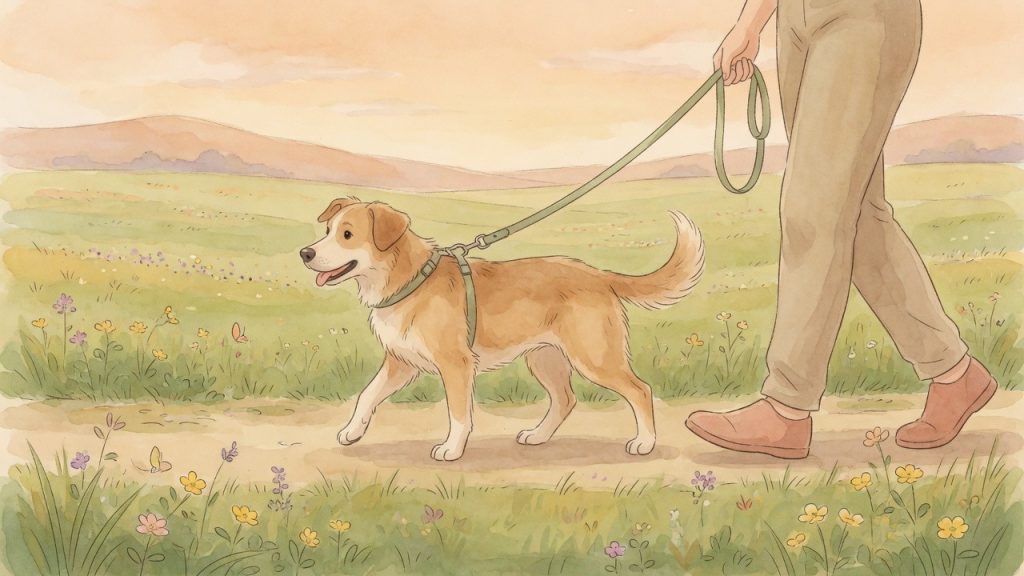 Lockere Leine Hund: Hund an lockerer Leine, gewaltfreies Training