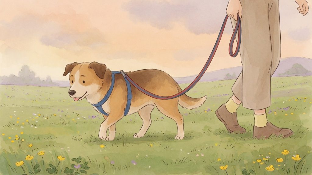 Beschwichtigungssignale Hund: Hund an lockerer Leine, gewaltfreies Training