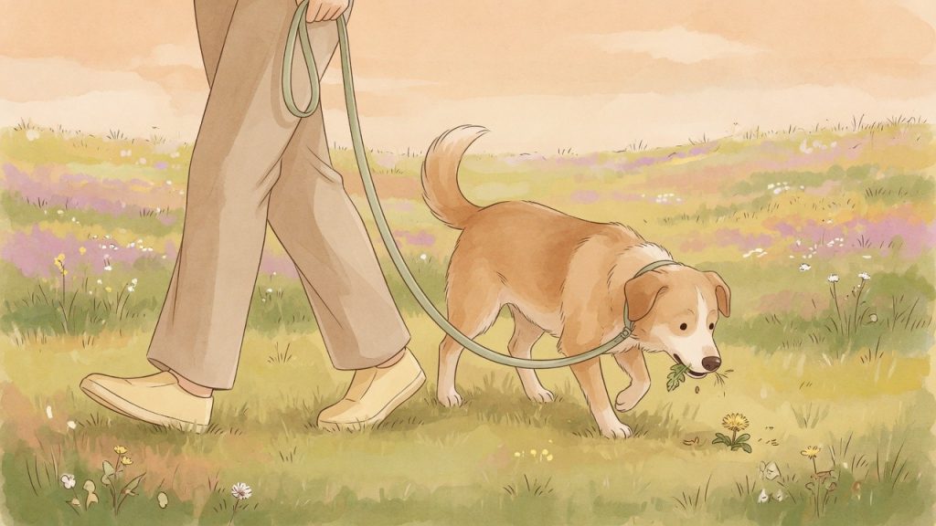 Hund frisst alles vom boden: Hund an lockerer Leine, gewaltfreies Training