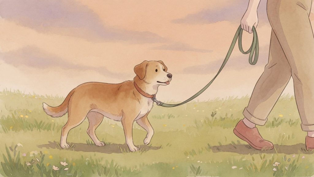 Körpersprache Hund lernen: Hund an lockerer Leine, gewaltfreies Training