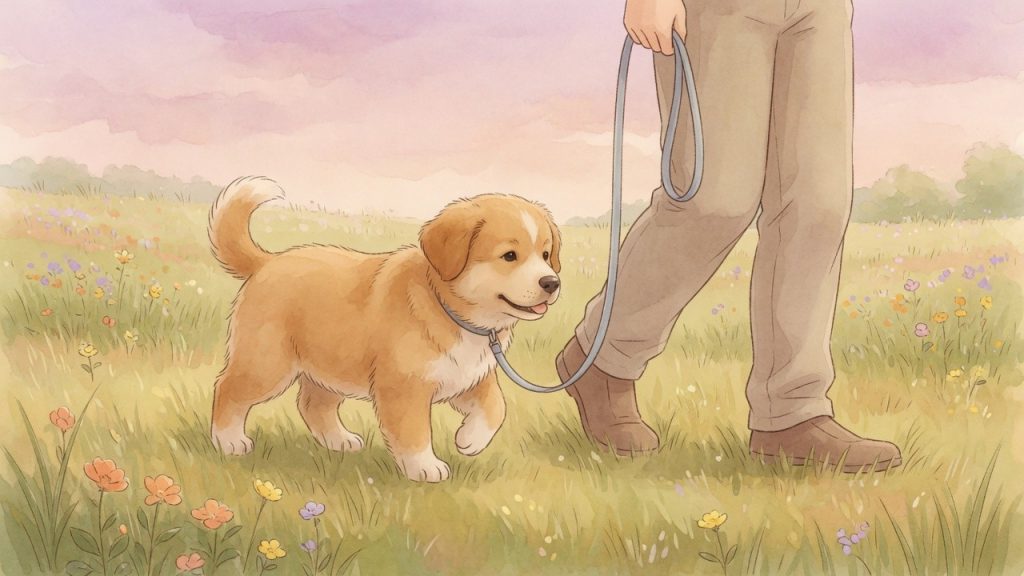 Welpe beißt ständig: Hund an lockerer Leine, gewaltfreies Training