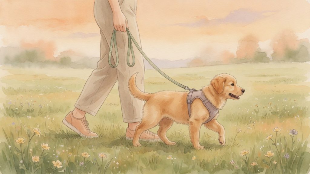 Welpenerziehung für anfänger: Hund an lockerer Leine, gewaltfreies Training